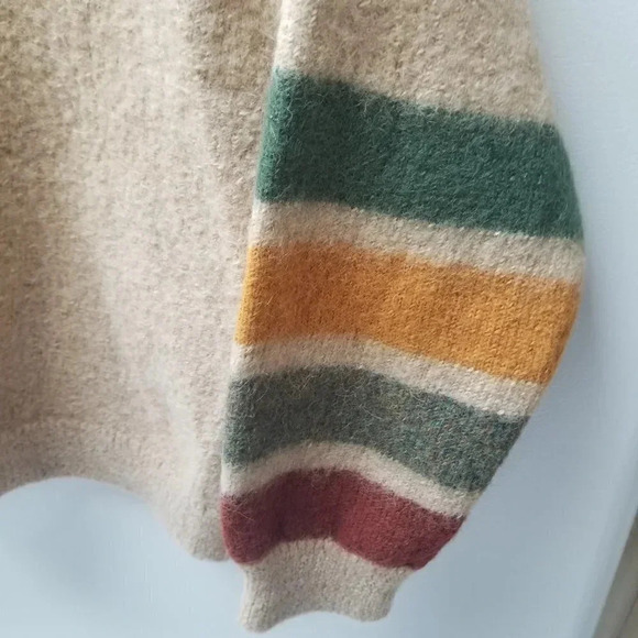 Inkari 100% Alpaca Colour Block Crewneck Sweater  38 - Picture 7 of 10